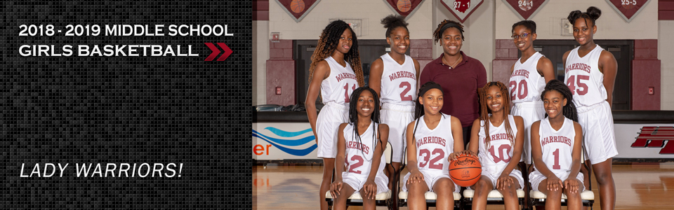 2018-2019 Girls Middle School Basketball Team